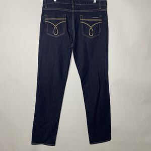 Calvin Klein Skinny Jeans Women 10 Blue Denim Dark Logo Pocket